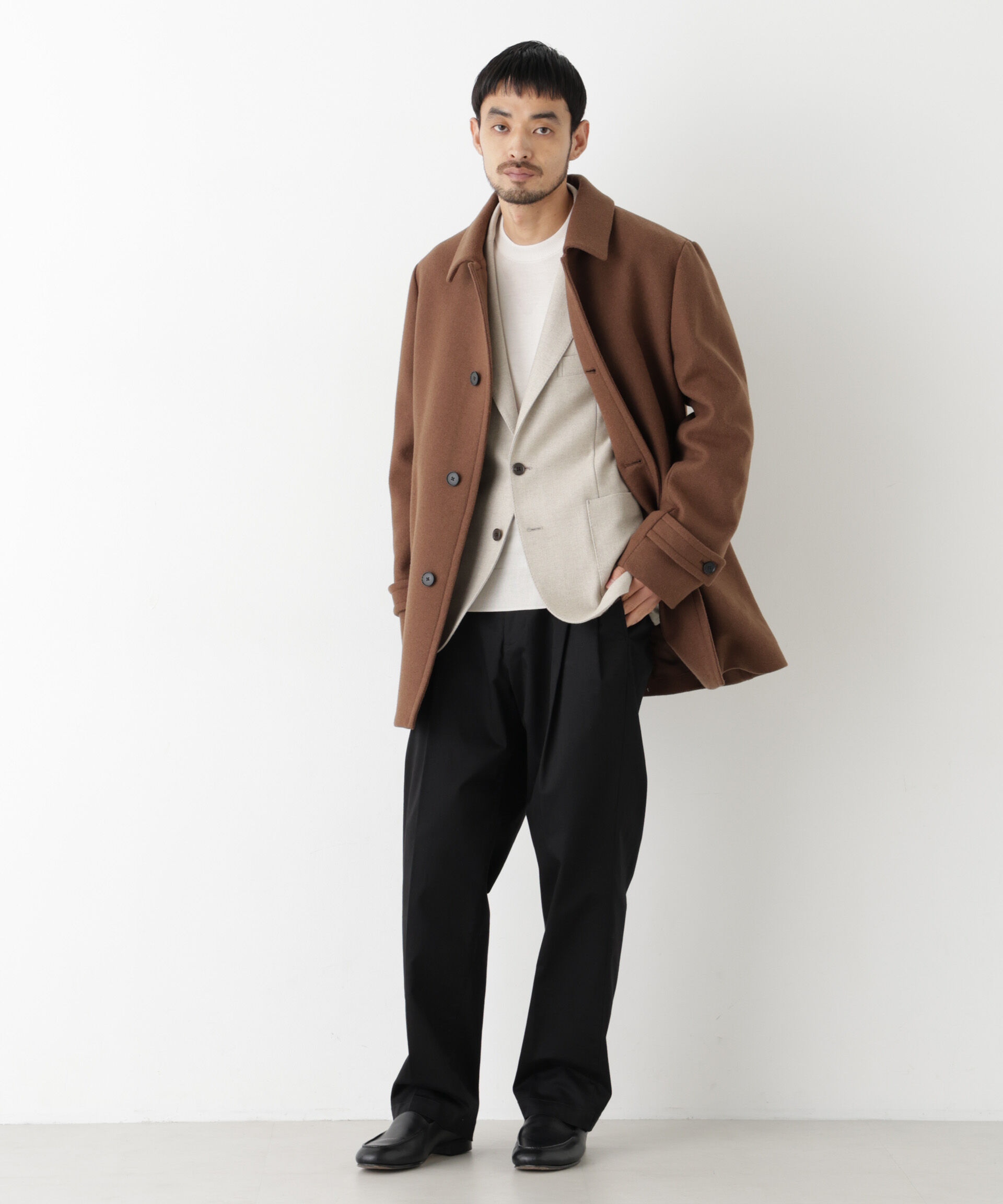 NANO universe「「NEW ON COAT」ウール/Nショートステンカラーコート」|その他|