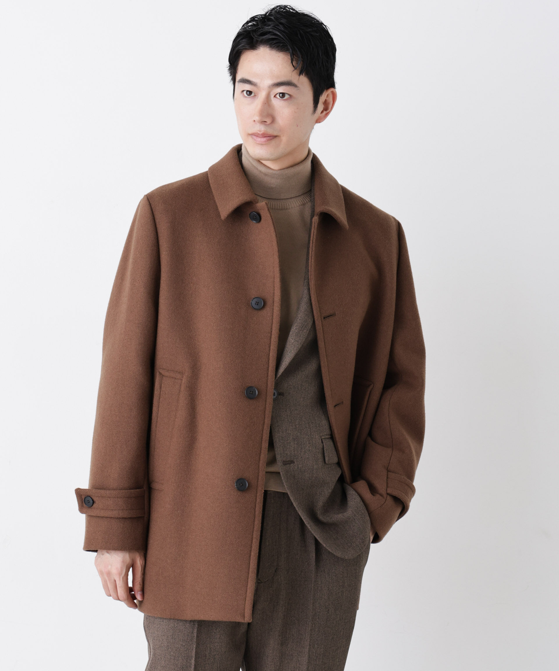 NANO universe「「NEW ON COAT」ウール/Nショートステンカラーコート」|その他|