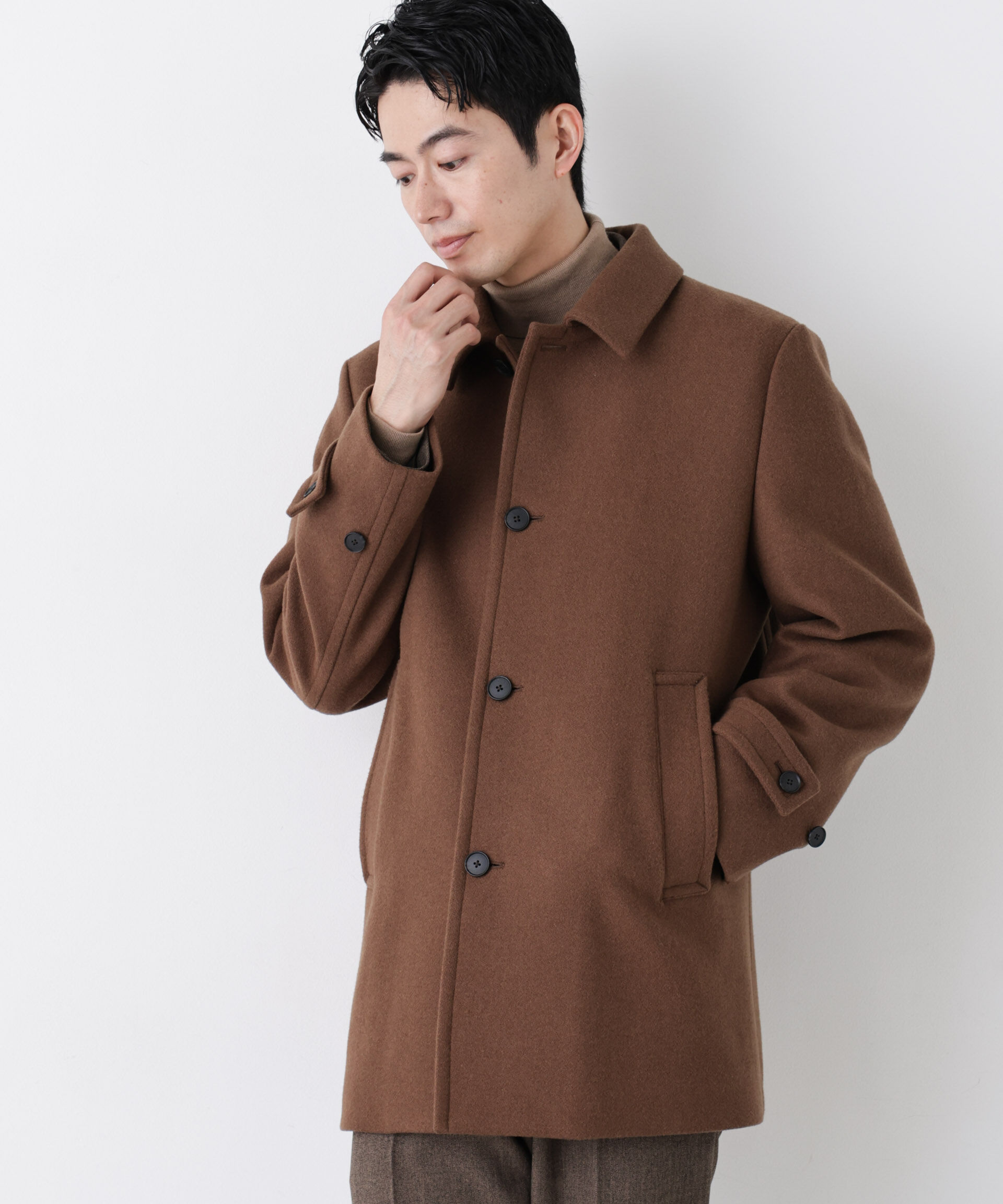 NANO universe「「NEW ON COAT」ウール/Nショートステンカラーコート」|その他|