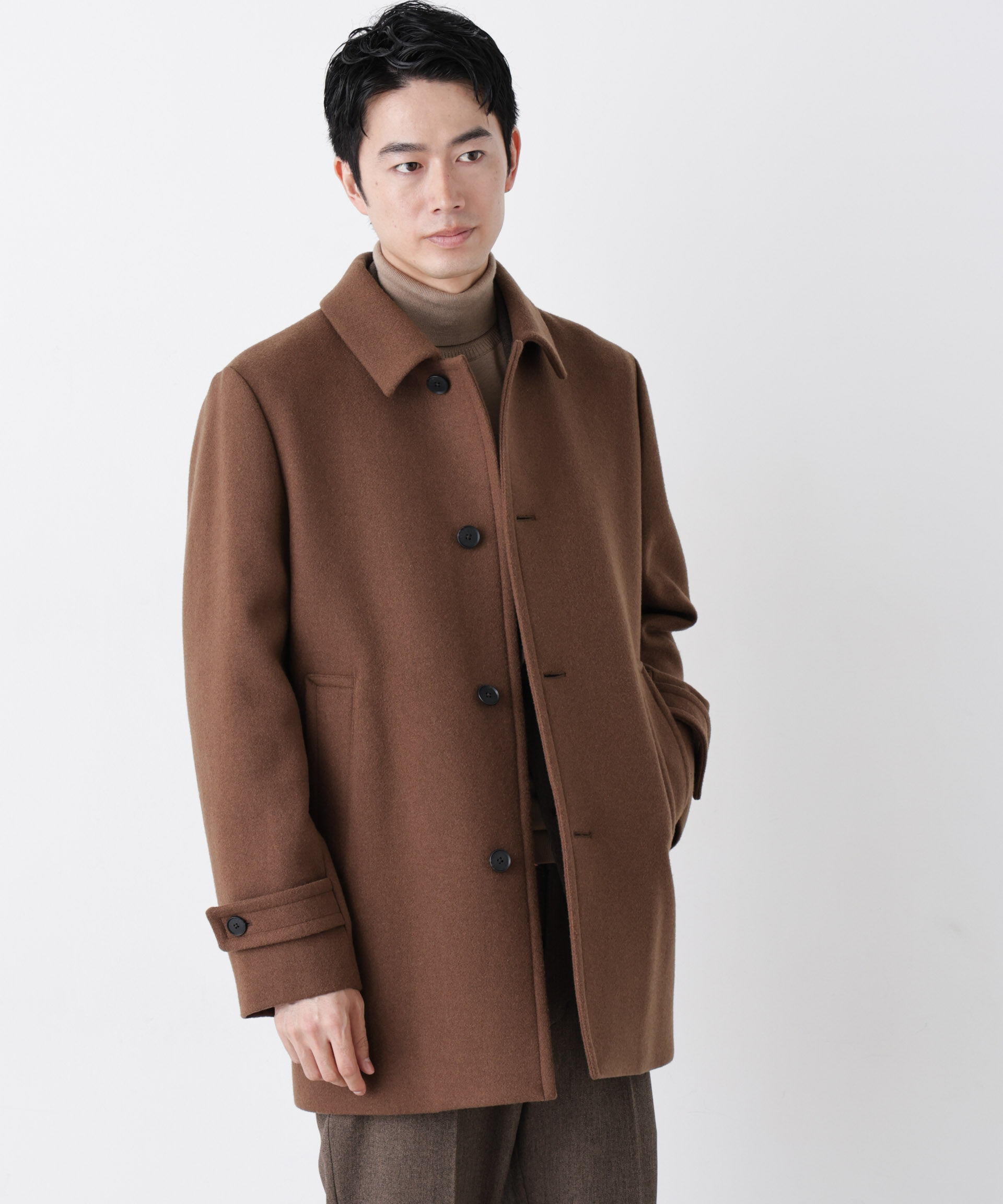 NANO universe「「NEW ON COAT」ウール/Nショートステンカラーコート」|その他|