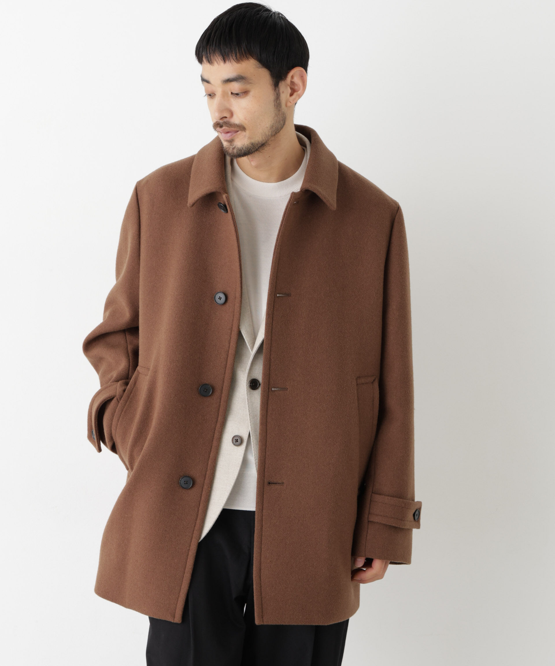 NANO universe「「NEW ON COAT」ウール/Nショートステンカラーコート」|その他|