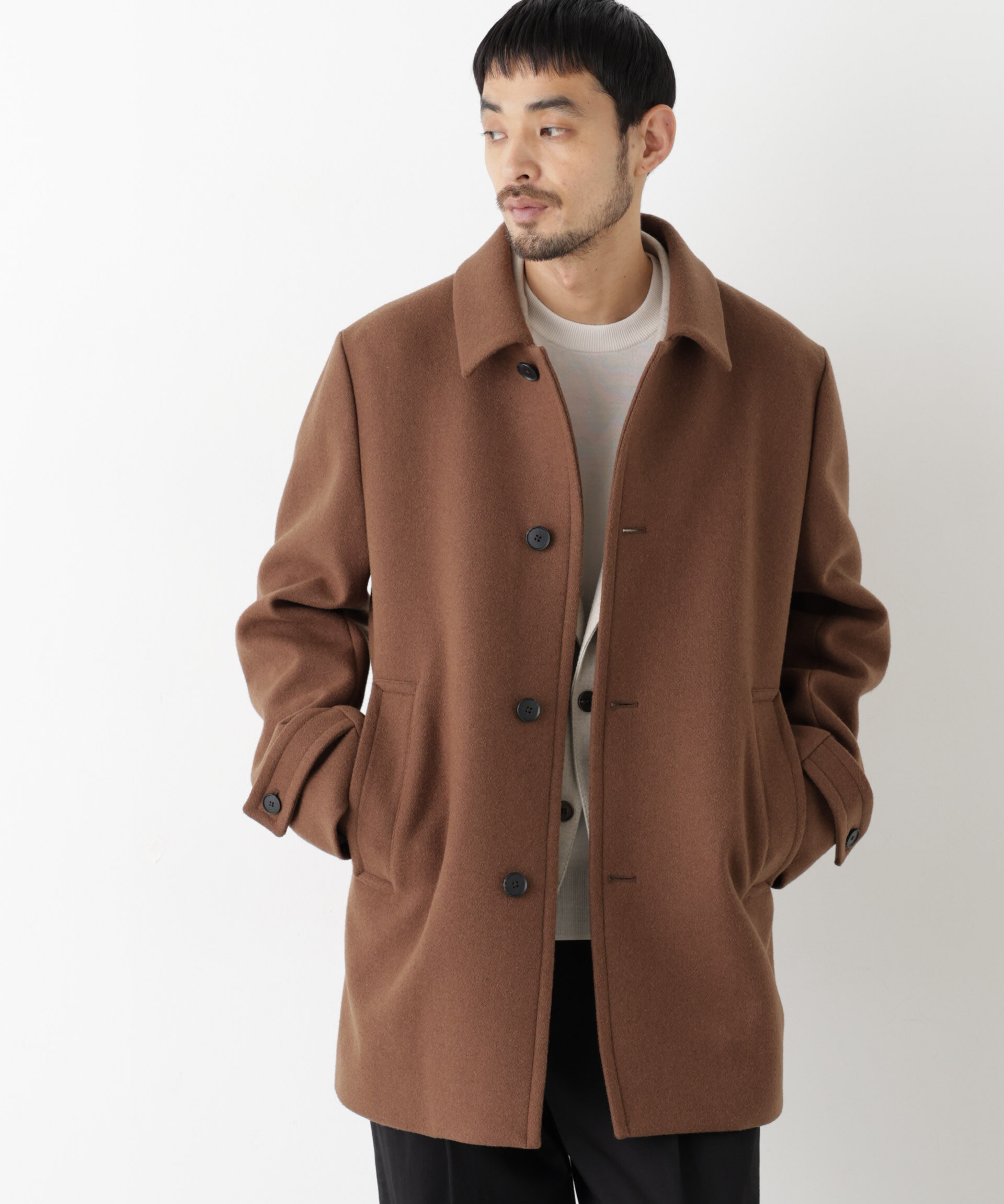 NANO universe「「NEW ON COAT」ウール/Nショートステンカラーコート」|その他|