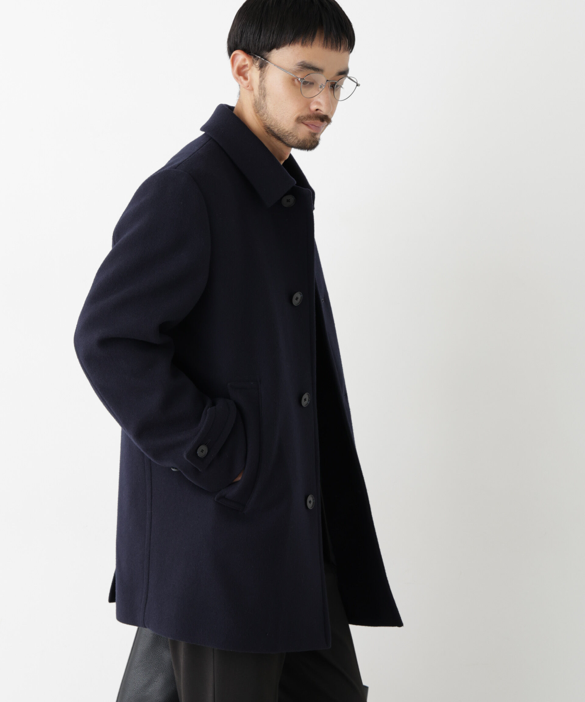 NANO universe「「NEW ON COAT」ウール/Nショートステンカラーコート」|その他|