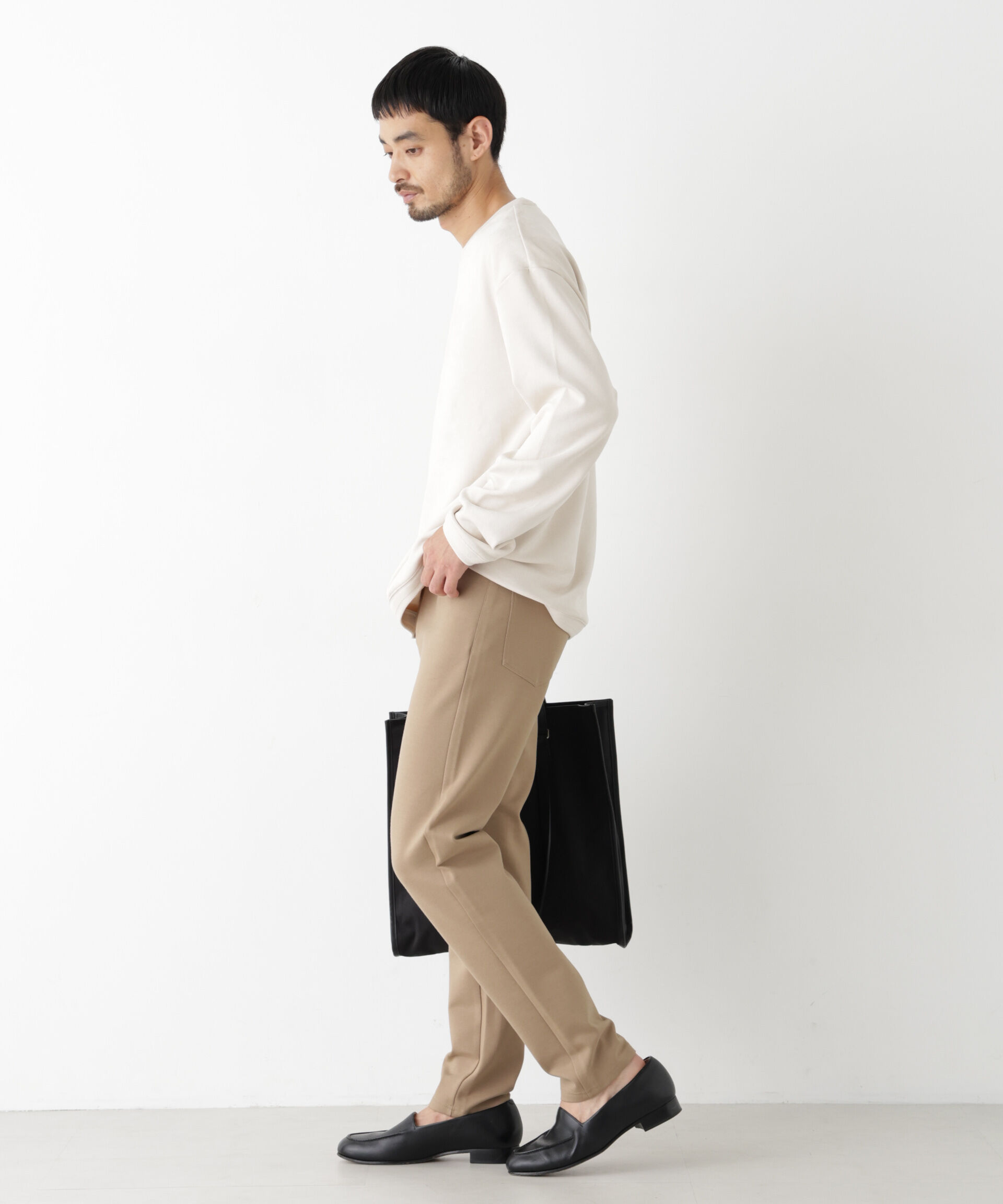 NANO universe「ストレッチ5Pテーパードパンツ」|チノ|