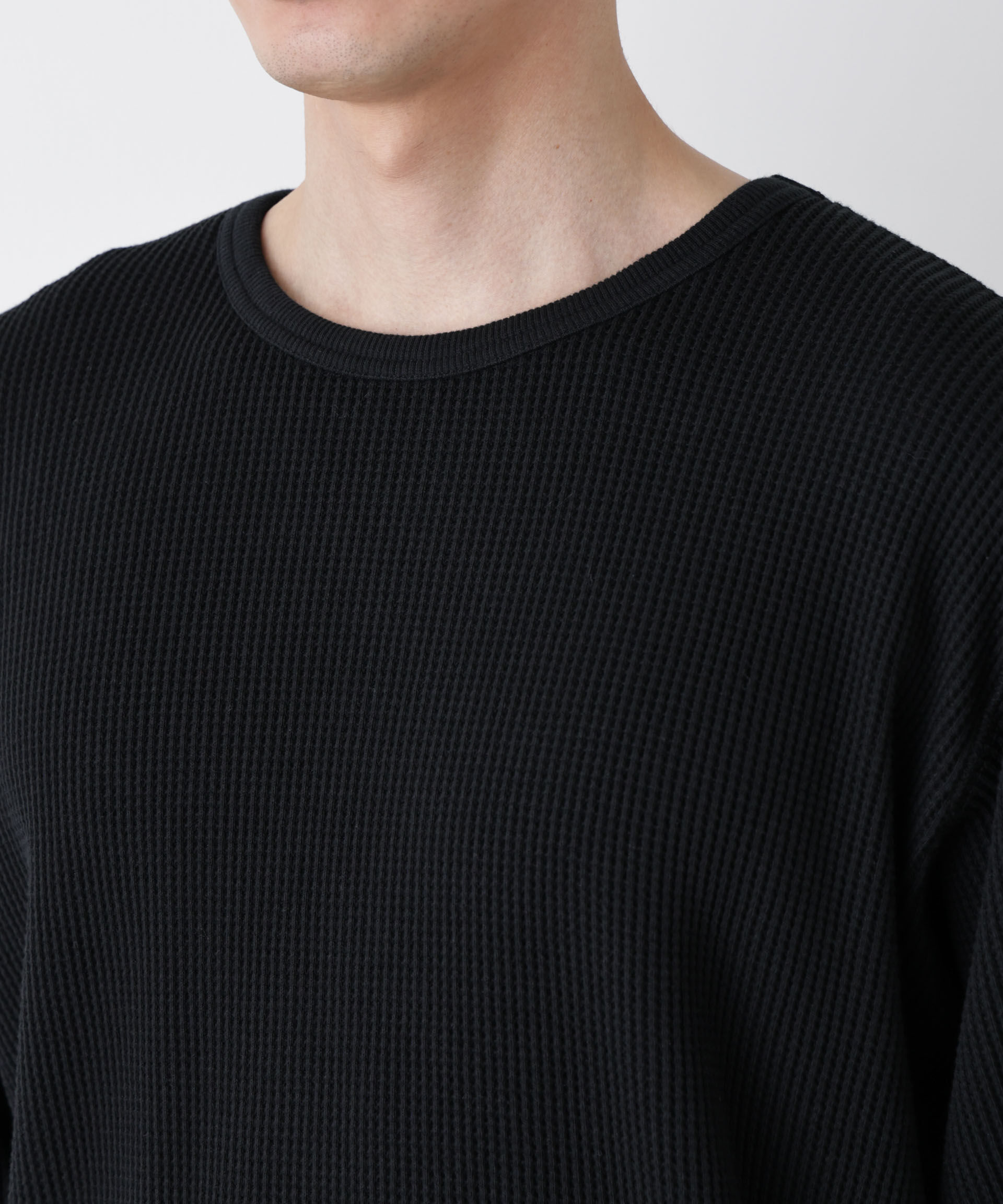 NANO universe「ヘヴィーワッフルクルーネックTシャツ 長袖」|Tシャツ・カットソー|