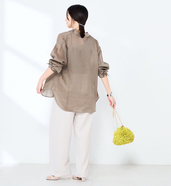 NOLLEY'S sophi「ウォッシャブルフィブリルラミーマルチウェイシャツ」|シャツ・ブラウス|