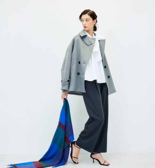 NOLLEY'S「【一部WEB限カラー】ウールカシミヤダブルブレストコート」|ピーコート|