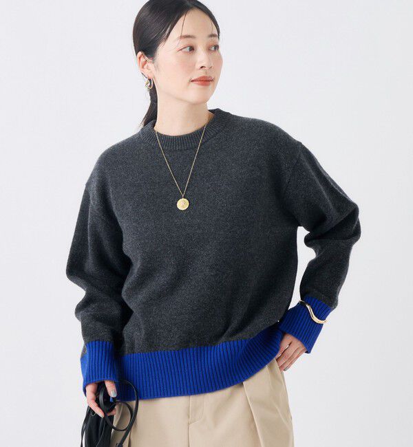 NOLLEY'S「【WEB＆店舗限定カラーあり】MUSICクルーネックプルオーバー」|ニット・セーター|グレー系2