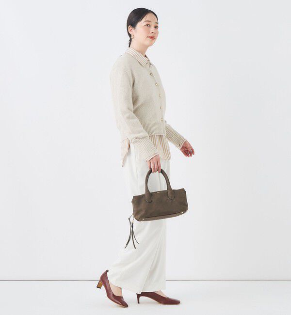 NOLLEY'S「【BECシリーズ】《手洗い可能》へアリーラメクルーネックカーディガン」|カーディガン|