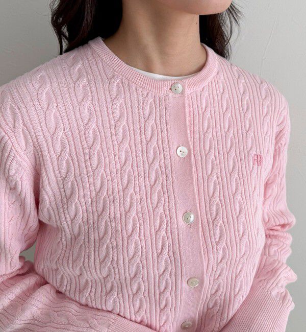 fredy emue「FR刺繍ケーブル柄ニットカーディガン」|カーディガン|