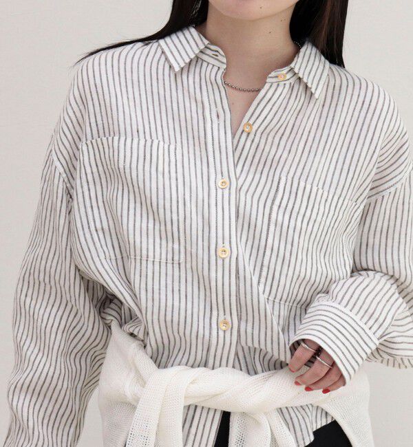 fredy emue「LINEN100 クロップドシャツ」|シャツ・ブラウス|
