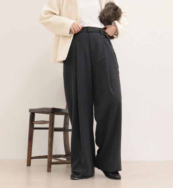 fredy emue「ベルトデザインタックスラックス」|スラックス|