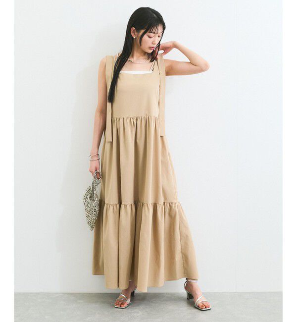 VIS「【WEB限定】ロングストラップサマードレス」|ワンピース|