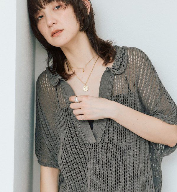  「【a Nice （ア ・ニース）】クロシェカラーニット」|ニット・セーター|