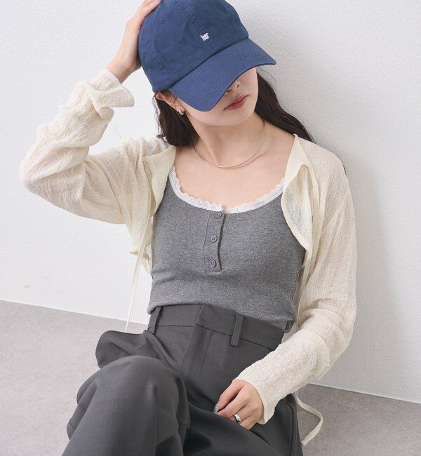  「パット付きボーダーキャミ」|キャミソール|