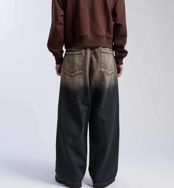  「《UNISEX / サイズ展開あり》スラッシュポケットブラストワイドデニム」|デニム|