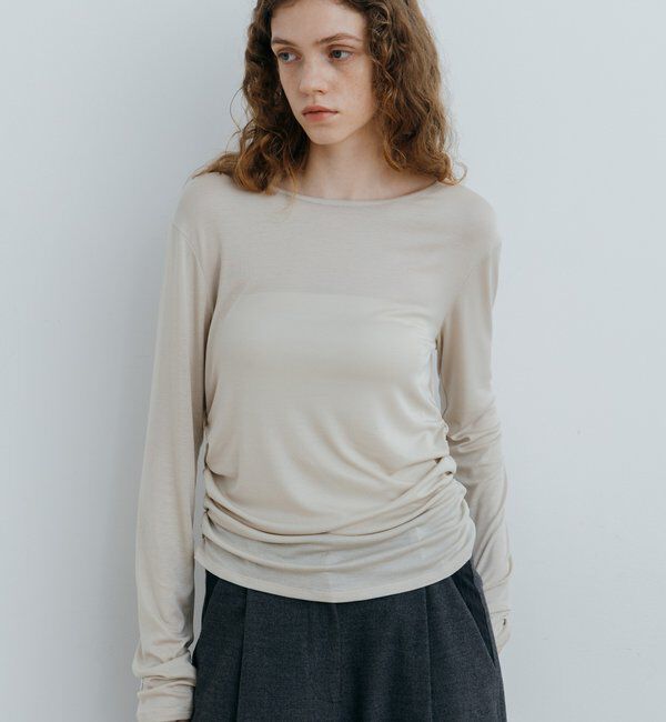  「〈NUE〉シアーヘンリー2WAYトップス」|Tシャツ・カットソー|