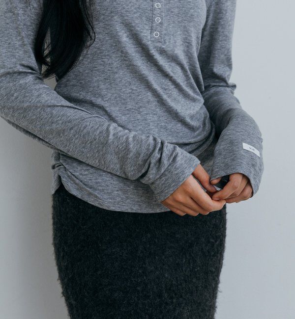  「〈NUE〉シアーヘンリー2WAYトップス」|Tシャツ・カットソー|