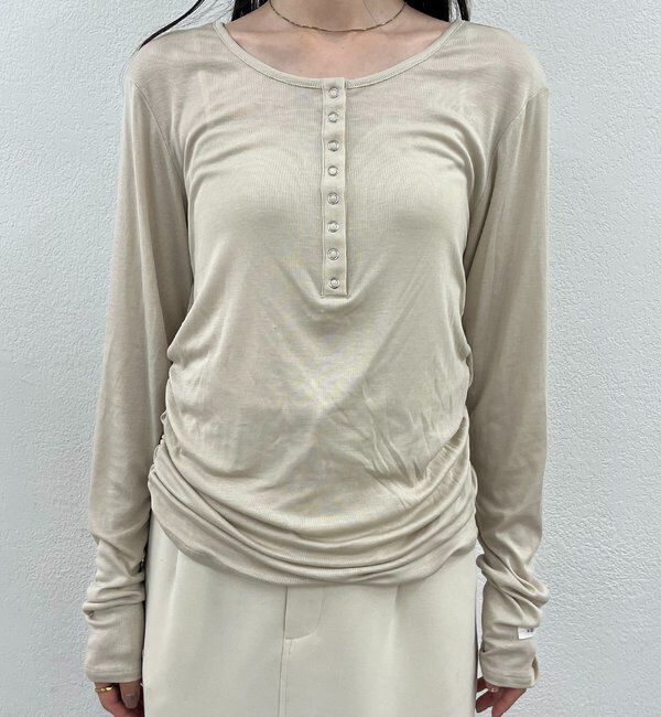  「〈NUE〉シアーヘンリー2WAYトップス」|Tシャツ・カットソー|