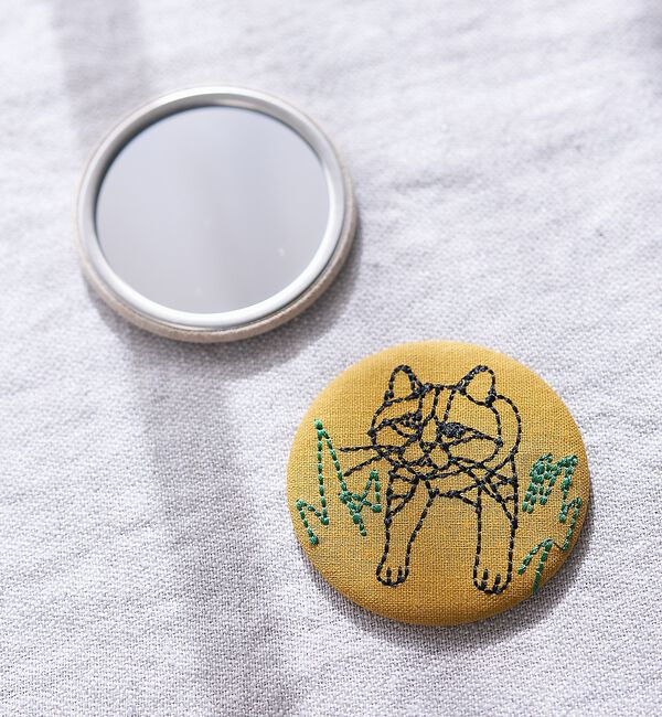 collex「【＋HAyU fabric】コンパクトミラー　缶バッチミラー　手鏡」|ポーチ|