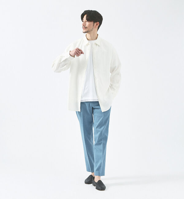 ABAHOUSE「【LUXE Linen Solaro】長袖 リネンシャツ」|シャツ・ブラウス|
