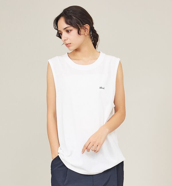 ABAHOUSE「【NANGA/ナンガ】DRY MIX TANK TOP /ロゴプリント 吸汗速乾」|キャミソール|