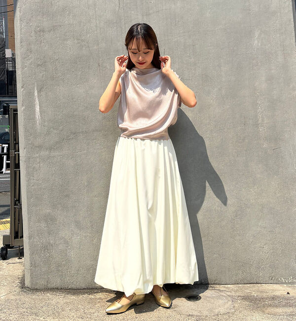Rouge vif「【一部店舗限定】アシメドレープブラウス」|シャツ・ブラウス|