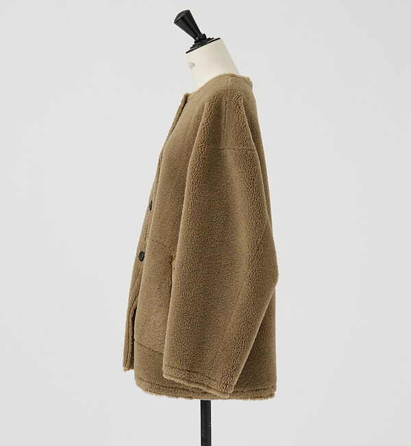 Rouge vif「【2サイズ展開】2WAYスウェードリバーシブルボアコート / ノーカラーコート」|ノーカラーコート|