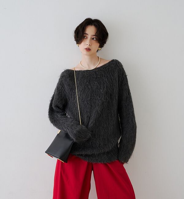 Rouge vif「モヘア混シャギーニットプルオーバー【予約】」|ニット・セーター|