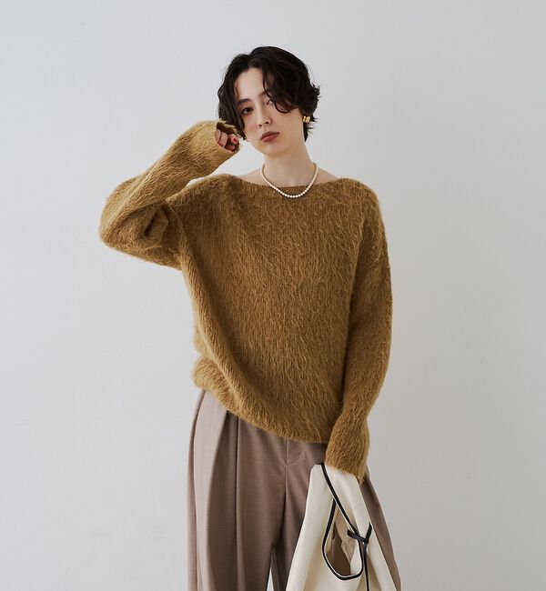 Rouge vif「モヘア混シャギーニットプルオーバー【予約】」|ニット・セーター|