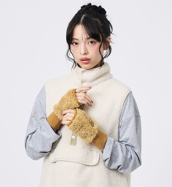 Rouge vif「【CHUMS/チャムス】Bonding Fleece Cuff Gaiter/手」|手袋|