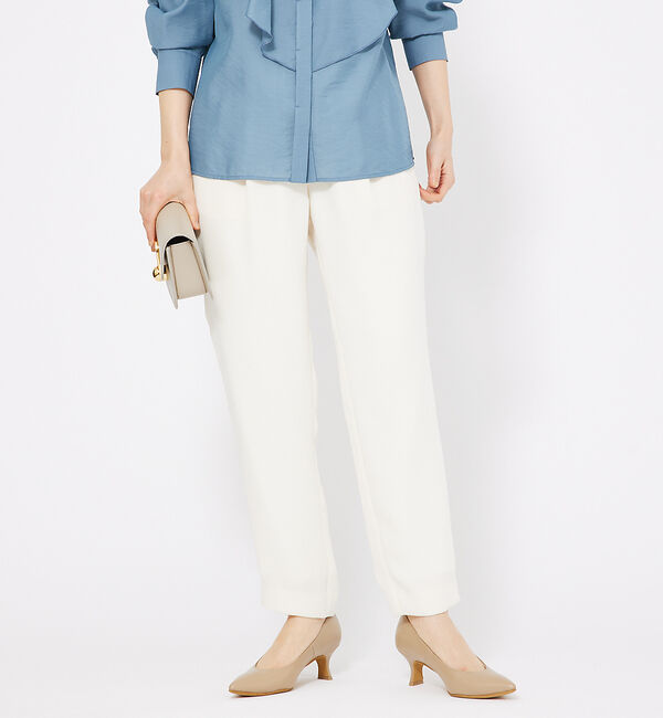 qualite「【25SS】2WAYストレッチタックパンツ」|その他|オフホワイト