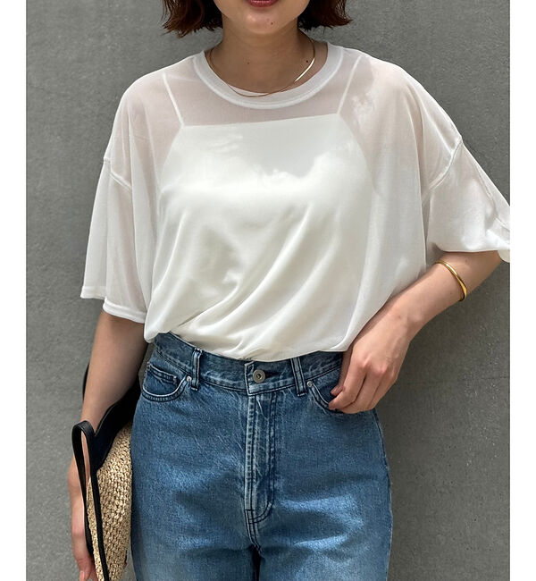 qualite「【インナーキャミ付き】シアードルマンT」|Tシャツ・カットソー|