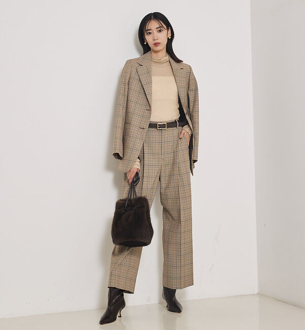 qualite「【セットアップ対応】TWツイルチェックパンツ」|その他|