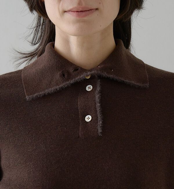 qualite「【アンサンブル可能】フェザートリミングニットプルオーバー」|ニット・セーター|
