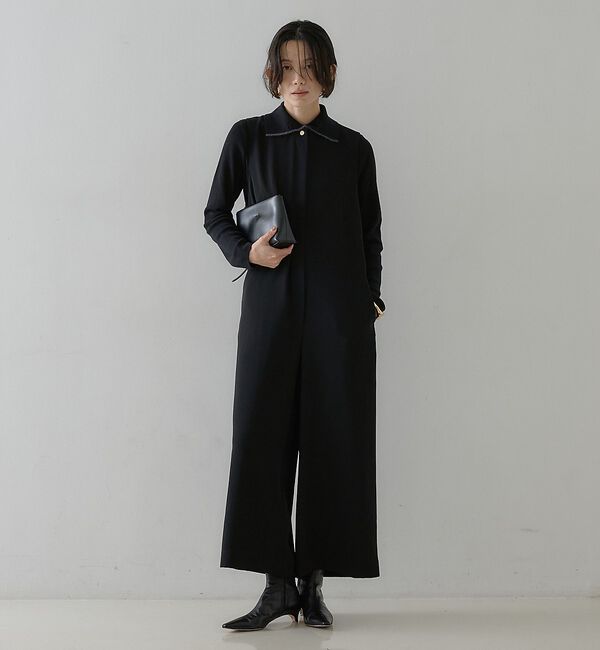 qualite「【アンサンブル可能】フェザートリミングニットプルオーバー」|ニット・セーター|