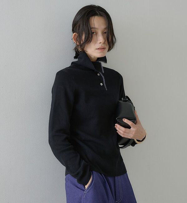 qualite「【アンサンブル可能】フェザートリミングニットプルオーバー」|ニット・セーター|