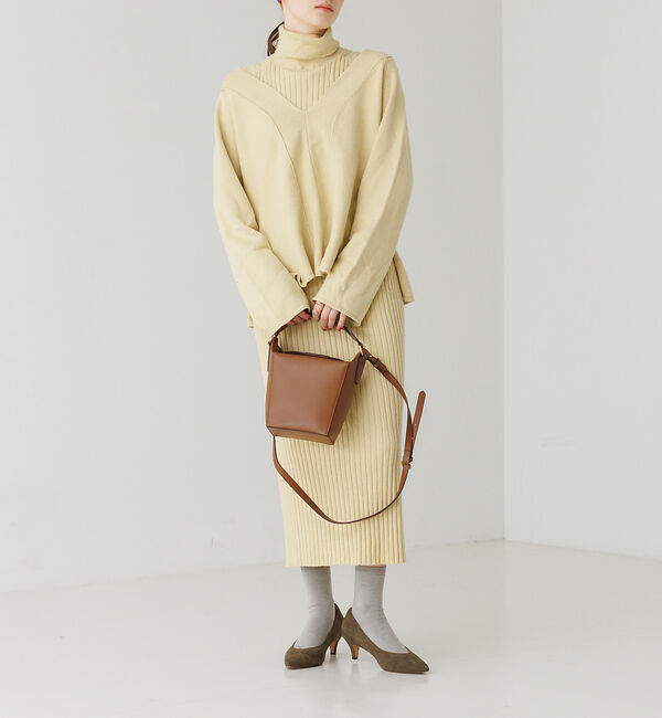 LOWELL things「【GISELe掲載】Macheri/レザーBOX型ハンドショルダーBAG」|ハンドバッグ|