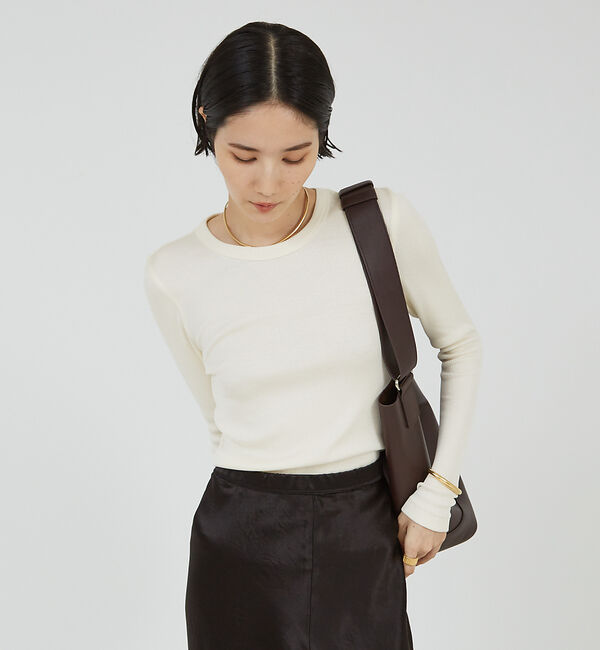 The Store by C' 「【COCUCA】ウォッシャブルシルクプルオーバー」|Tシャツ・カットソー|