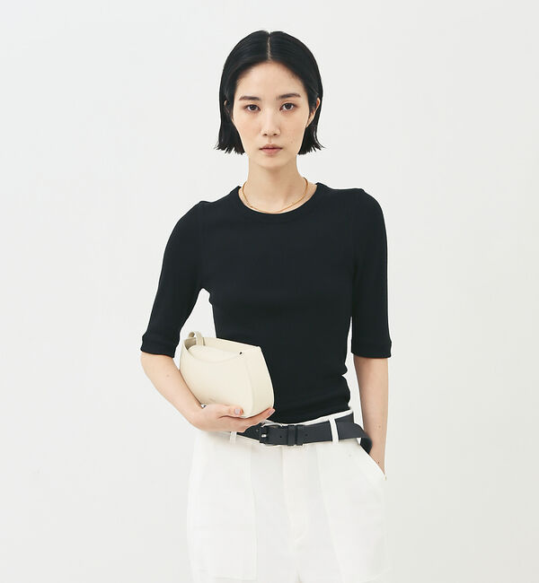 The Store by C' 「【COCUCA】ウォッシャブルシルクリブプルオーバー」|Tシャツ・カットソー|