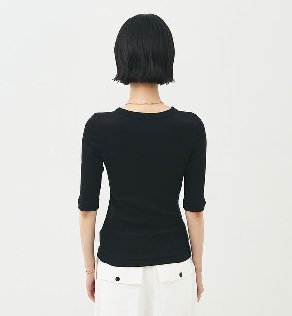 The Store by C' 「【COCUCA】ウォッシャブルシルクリブプルオーバー」|Tシャツ・カットソー|