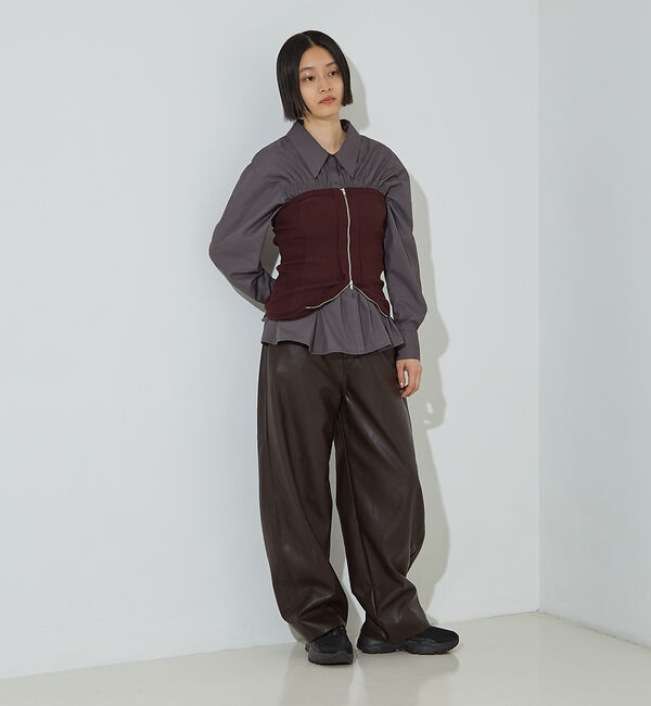 NOMINE「マルチWAY ニット ZIP ビスチエ」|その他|