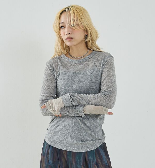 NOMINE「ダブルスリーブ シアー ロンT」|Tシャツ・カットソー|
