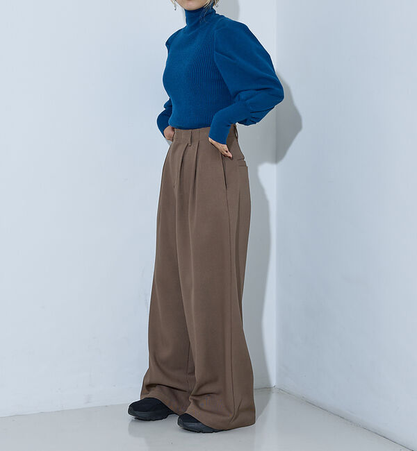 NOMINE「【セットアップ】タックワイドパンツ」|その他|