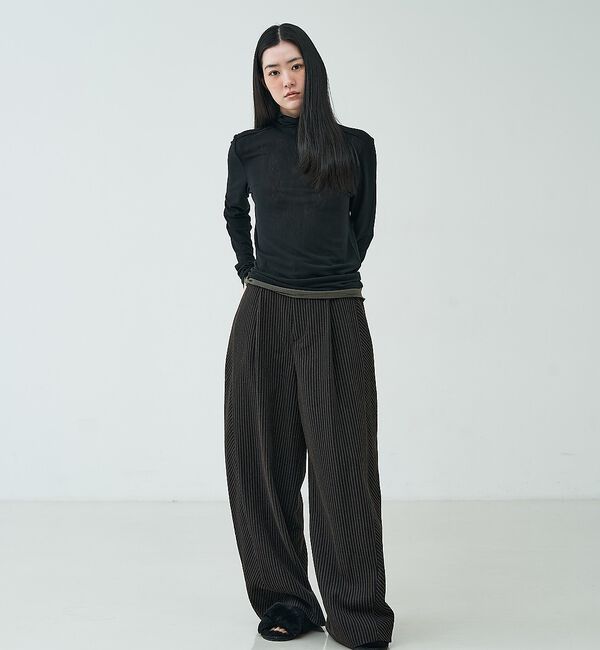 NOMINE「メッシュオフタートル｜シアー 配色」|Tシャツ・カットソー|