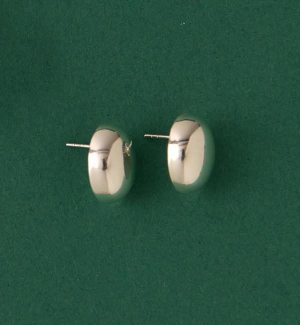 TIARA「【quip queint/クィップクエイント】bowling studs oval pierce」|ピアス|