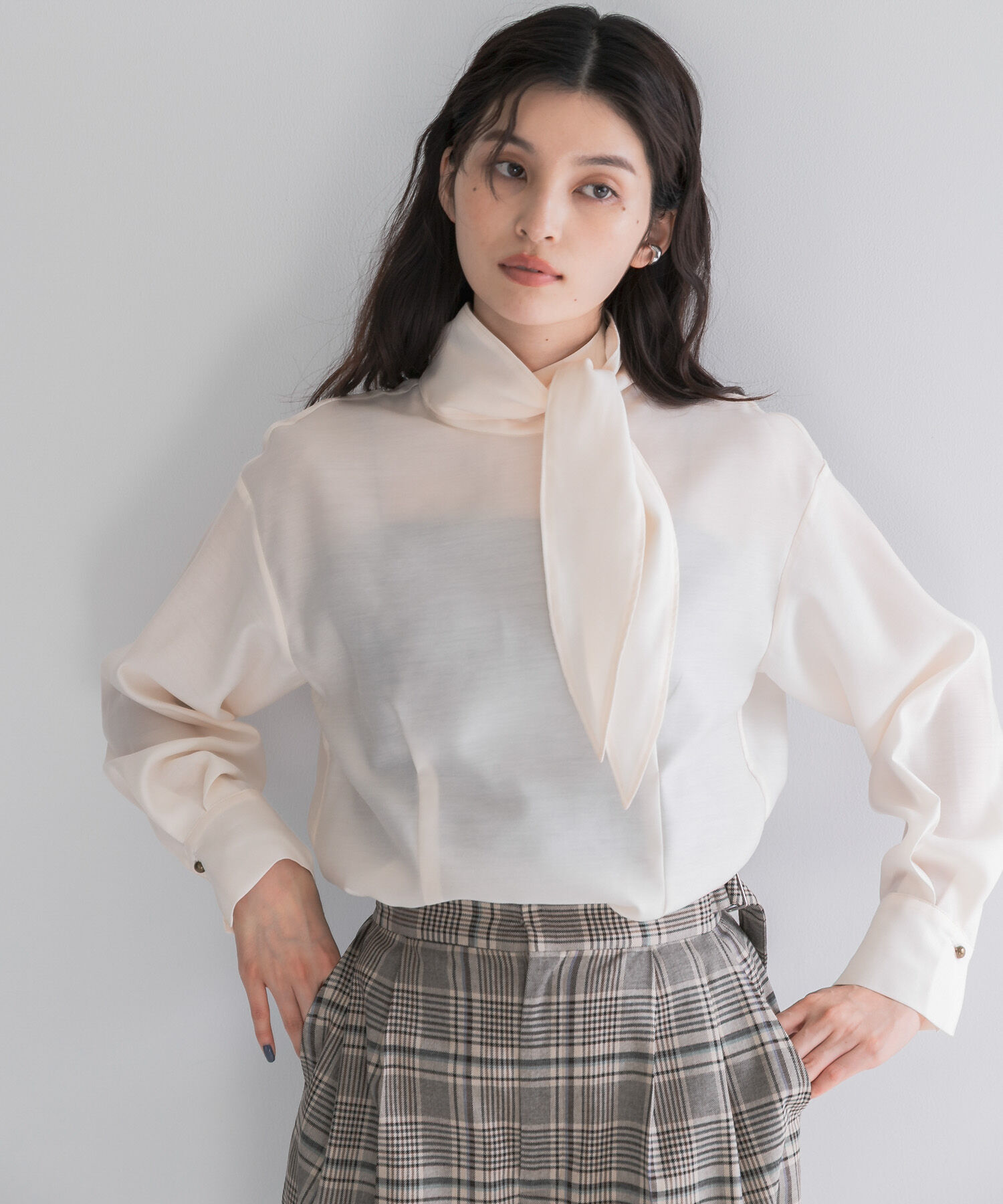 URBAN RESEARCH ROSSO「タイデザインセミシアーブラウス」|シャツ・ブラウス|