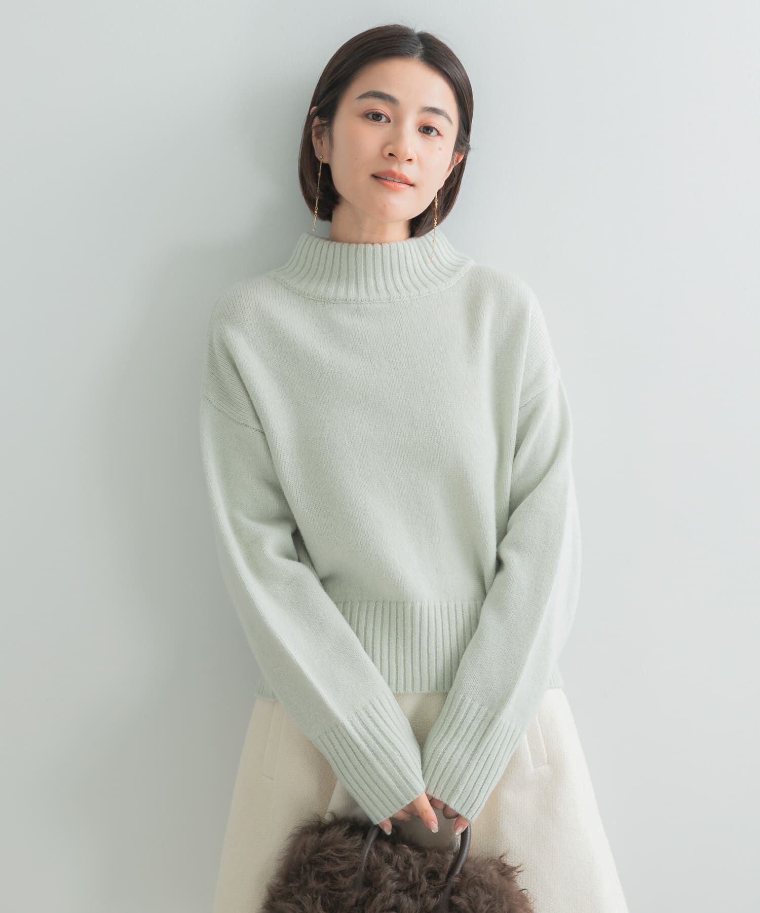 URBAN RESEARCH ROSSO「『WEB/一部店舗限定』エクストラファインボトルネックニット」|ニット・セーター|ミント