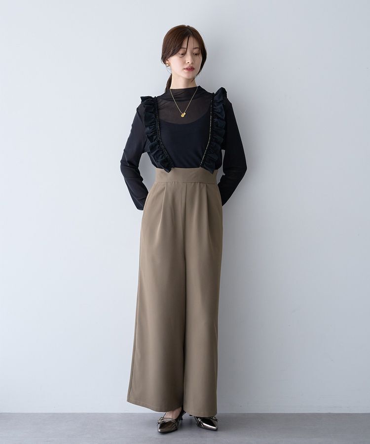 YECCA VECCA「ラッフルサロペット」|オールインワン|