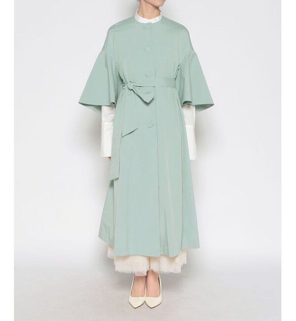 LOULOU WILLOUGHBY「【LOULOU WILLOUGHBY】フリルスリーブタフタコート」|ダッフルコート|